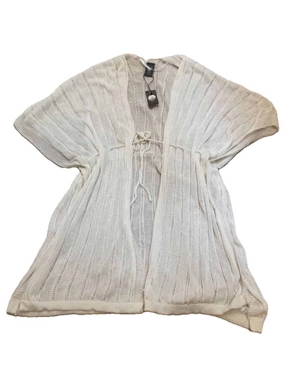 New Open-Front Cream Cable Knit Women’s Sweater Cardigan One Size